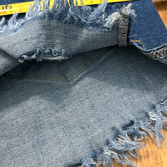 Women’s blue denim distressed jean shorts - Picture 15 of 16